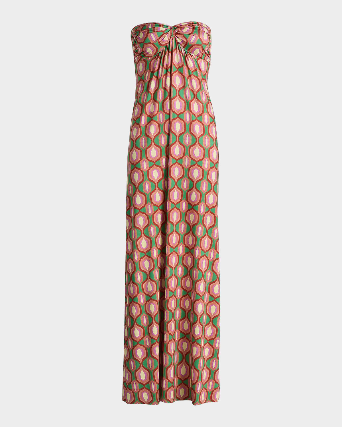 MISA Los Angeles Karine Geometric Strapless Maxi Dress