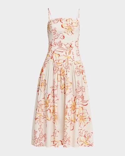 MISA Los Angeles Kerry Drop-Waist Midi Dress