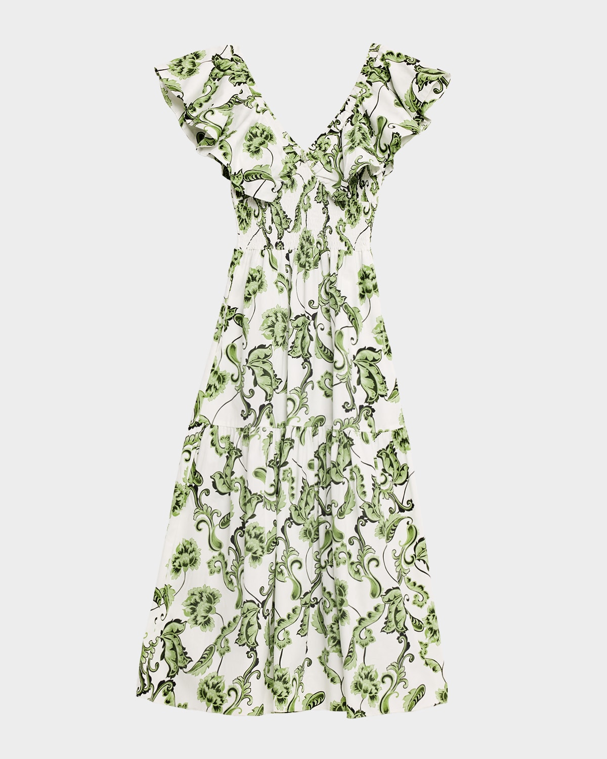 MISA Los Angeles Leona Ruffle Midi Dress