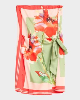 MISA Los Angeles Priya Satin Wrap Mini Dress