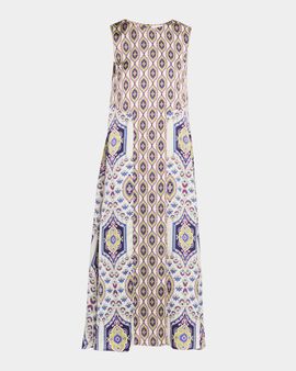 MISA Los Angeles Talitha Mosaic Eye Satin Maxi Dress