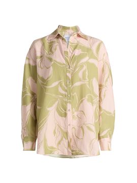 Misa Los Angeles Women's Ani Floral Linen-Blend Shirt