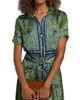 Misa Los Angeles Women's Esmeralda Paisley Satin Midi-Shirtdress - 6