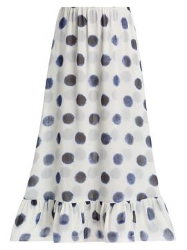 Misa Los Angeles Women's Hope Polka-Dot Midi-Skirt