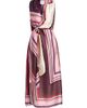 Misa Los Angeles Women's Kina Striped Satin Wrap-Style Midi-Dress - 1