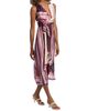 Misa Los Angeles Women's Kina Striped Satin Wrap-Style Midi-Dress - 2