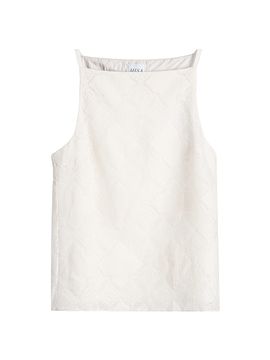 Misa Los Angeles Women's Prisha Jacquard Boxy Sleeveless Top