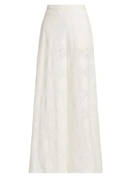 Misa Los Angeles Women's Ravi Jacquard Lace Wide-Leg Pants