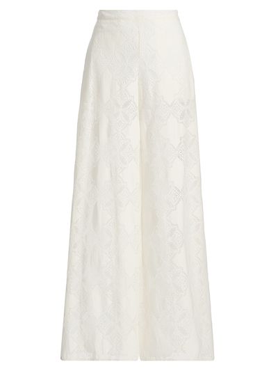 Misa Los Angeles Women's Ravi Jacquard Lace Wide-Leg Pants