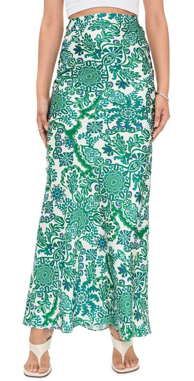 MISA MISA Sierra Maxi Skirt Reflective Botanical