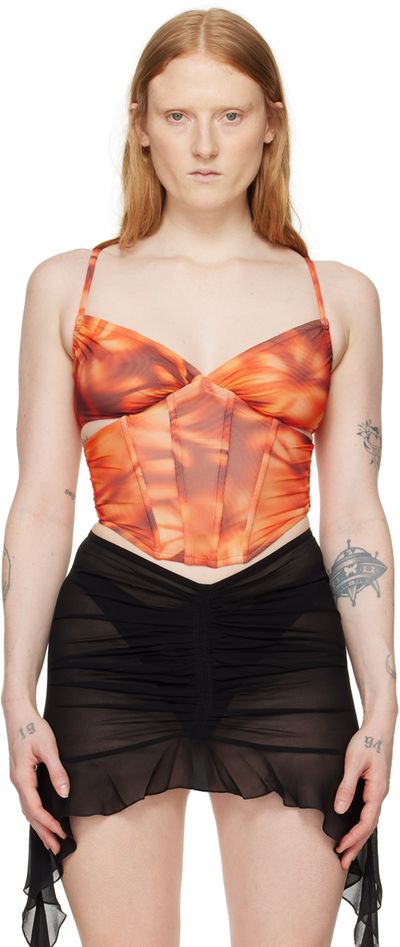 MISBHV MISBHV Orange Printed Corset