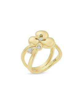 Miseno Jewelry Miseno Jewelry 18K Yellow Gold Ischia Diamond Clover Ring