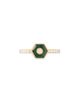 Miseno Jewelry Miseno Jewelry Diamond & Malachite Baia Stackable Ring in 18K Yellow Gold - 4