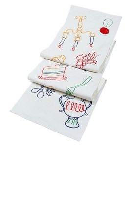 Misette Misette Linen Embroidered Runner