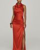 MISHA Cowl-Neck Satin Maxi Dress - 2
