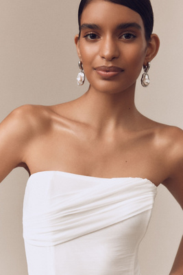 misha ember strapless wrapped drop-waist maxi dress MISHA