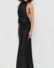 MISHA MISHA The Cameron Satin Dress Black - 5