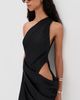 MISHA MISHA The Isadora Satin Dress Black - 2