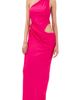 MISHA MISHA The Isadora Satin Dress Bright Rose - 1