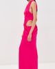 MISHA MISHA The Isadora Satin Dress Bright Rose - 4