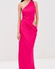 MISHA MISHA The Isadora Satin Dress Bright Rose - 5