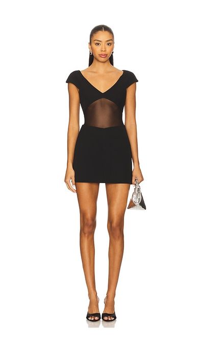 MISHA MISHA The Salvador Bonded Crepe Mini Dress