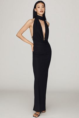 MISHA Plunge Maxi Dress