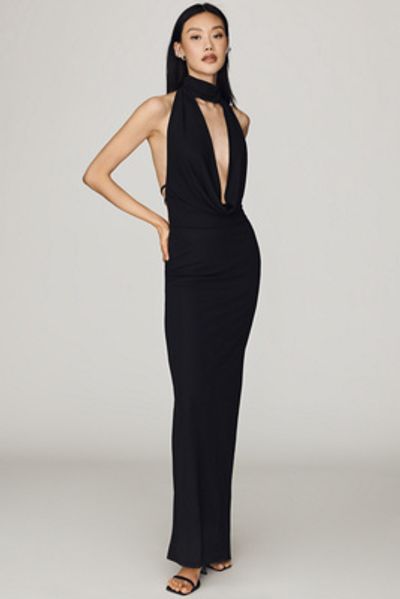 MISHA Plunge Maxi Dress