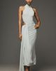 MISHA Sipario Draped Mock-Neck Cutout Dress - 3