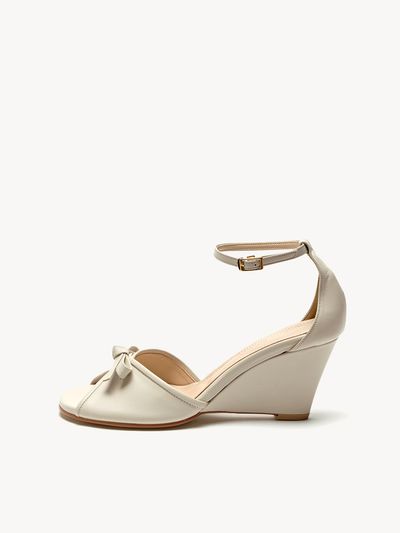 mishuu somuch Crush Wedge Heel_Cream