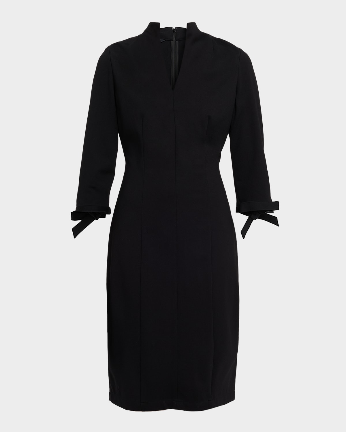 Misook Bow-Cuff LuxeStretch Ponte Dress