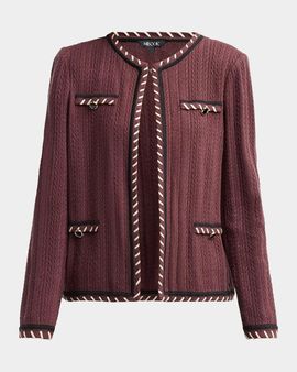 Misook Cable-Knit Jacket