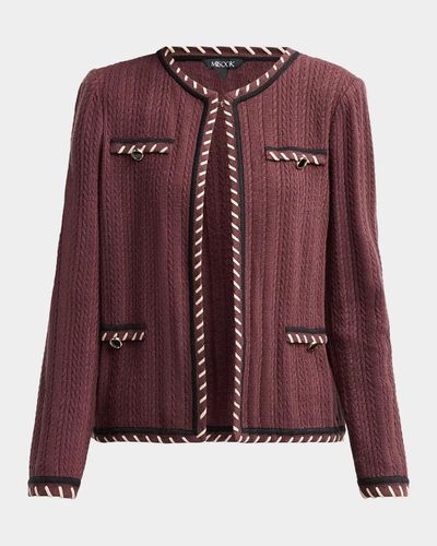 Misook Cable-Knit Jacket
