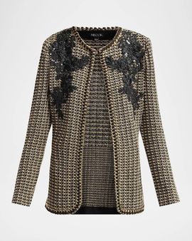 Misook Embellished Tweed Jacket