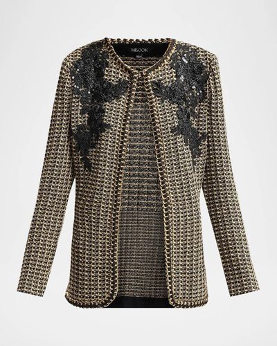 Misook Embellished Tweed Jacket