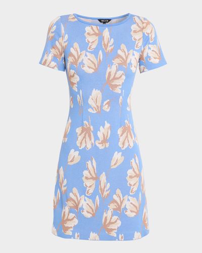 Misook Floral Jacquard Mini Dress