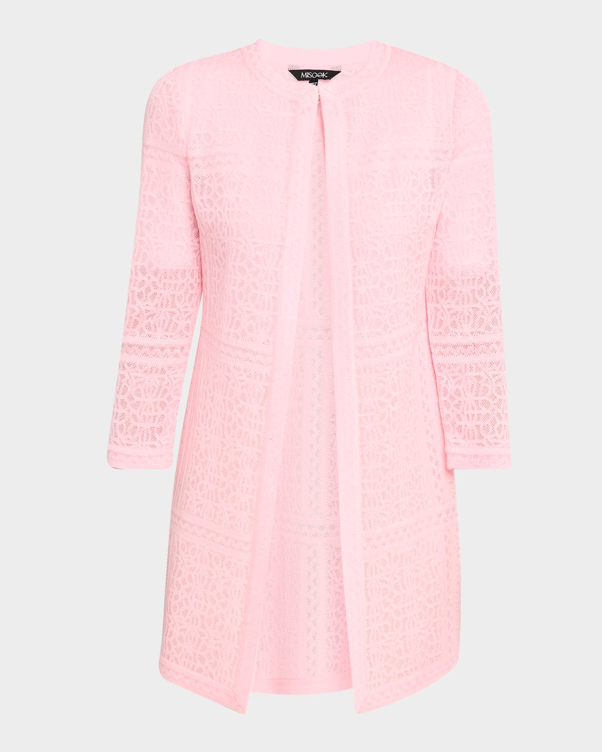 Misook Heritage 3/4-Sleeve Lace Knit Jacket
