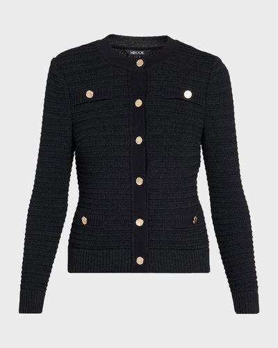 Misook Heritage Monochromic Ottoman Knit Jacket