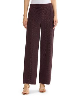 Misook Misook Chevron Straight Leg Knit Pants