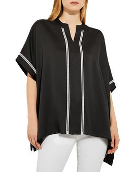 Misook Misook Contrast Trim Dolman Sleeve Top