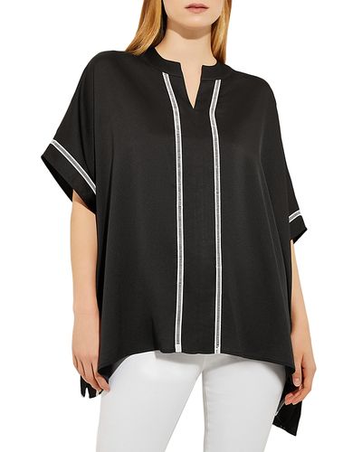 Misook Misook Contrast Trim Dolman Sleeve Top