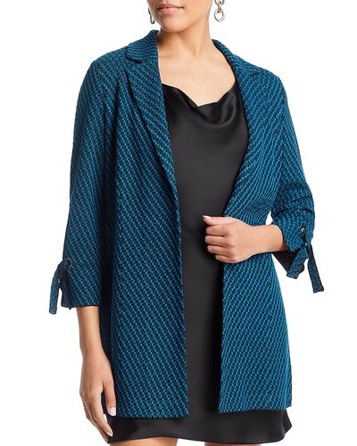 Misook Misook Diagonal Stripe Tie Cuff Jacket