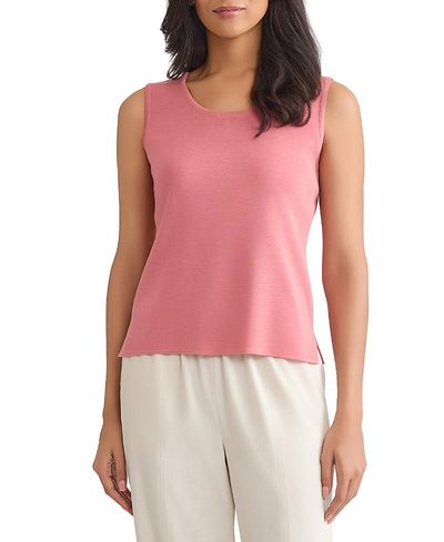 Misook Misook Double Scoop Neck Knit Tank