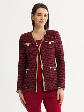 Misook Misook Heritage Trim Tweed Knit Jacket