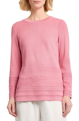 Misook Misook Mixed Stitch Relaxed Fit Sweater