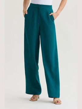 Misook Misook Naomi Wide Leg Crepe de Chine Pant