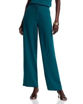 Misook Misook Naomi Wide Leg Crepe de Chine Pants