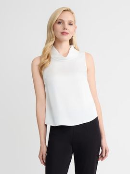 Misook Misook Pearlescence Crepe de Chine Blouse