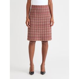 Misook Misook Plaid Multi-Stitch Straight Skirt