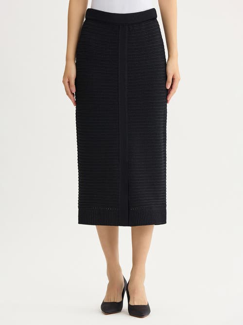Misook Misook Straight Monochromatic Ottoman Knit Maxi Skirt
